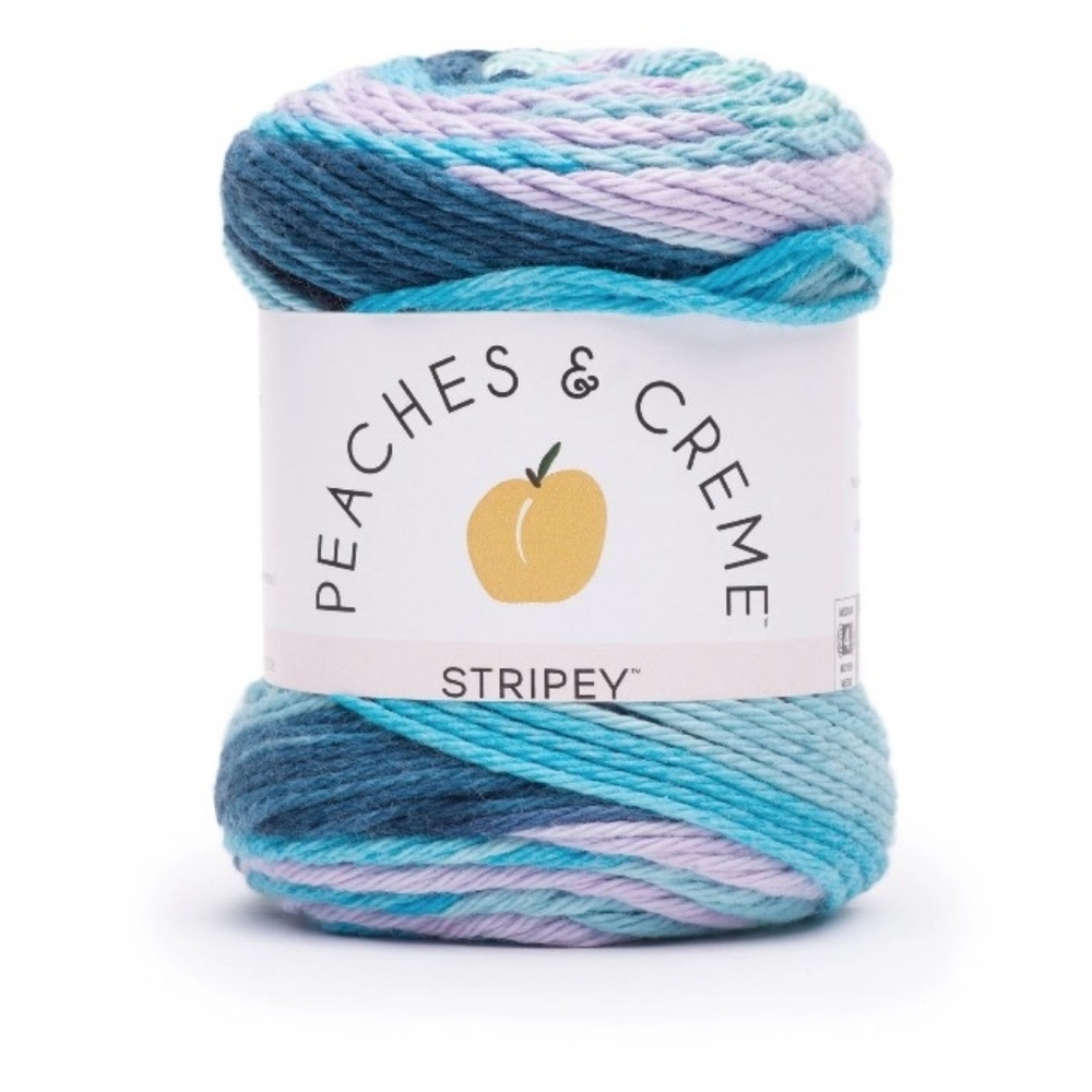 Peaches & Creme Stripey Yarn- Evening Sea